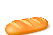 Realistic Bread Isolated Image