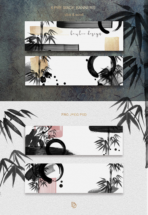 ENSO - ZEN black & gold graphics in Objects - product preview 1