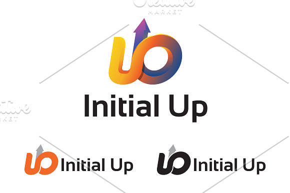 UO UB Initial Logo with Up Arrow in Logo Templates - product preview 3