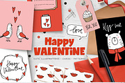 Happy Valentine graphic set