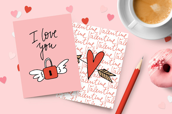 Happy Valentine graphic set in Illustrations - product preview 1