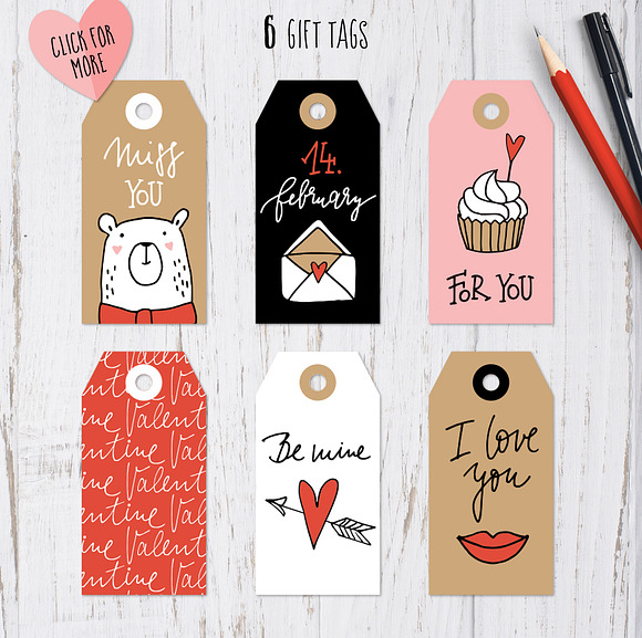 Happy Valentine graphic set in Illustrations - product preview 4