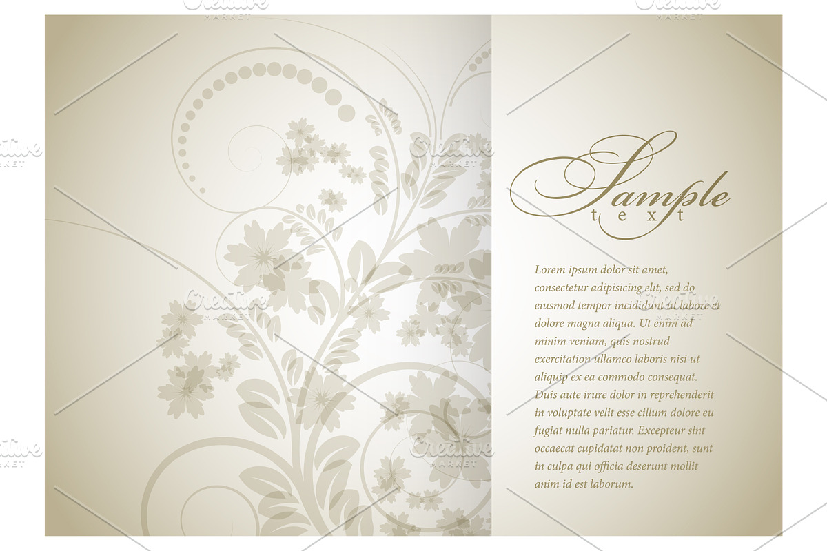 Floral background for brochure in Illustrations - product preview 8