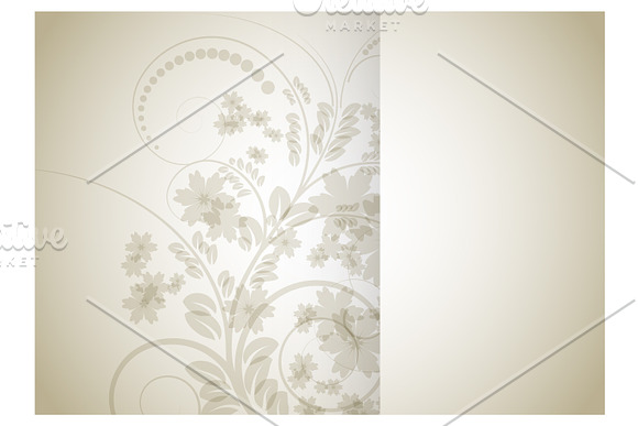 Floral background for brochure in Illustrations - product preview 1