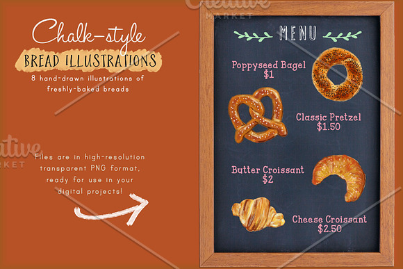 Bread & Bakery Goods Clip Art in Illustrations - product preview 1