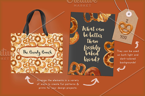 Bread & Bakery Goods Clip Art in Illustrations - product preview 2