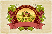 Grapes Harvest Label