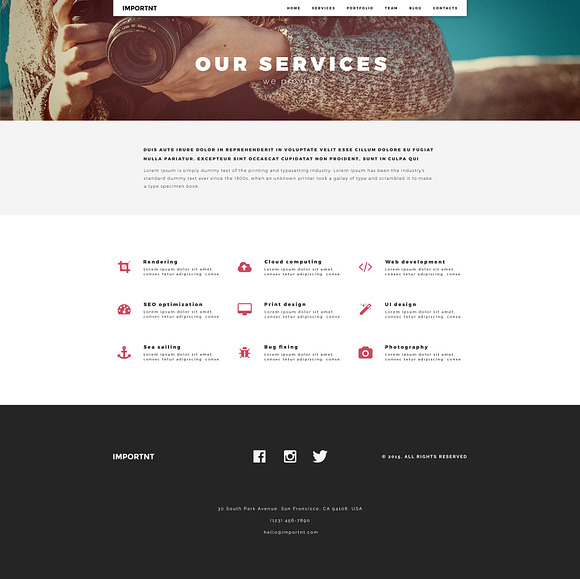 Creative One(Multi)page PSD template in Website Templates - product preview 1