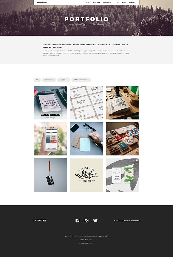 Creative One(Multi)page PSD template in Website Templates - product preview 2