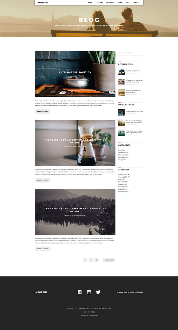 Creative One(Multi)page PSD template in Website Templates - product preview 4