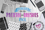 HandDrawn Mono Pattern & Brushes