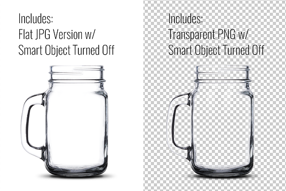 Mason Jar Mug Mockup Template PSD in Product Mockups - product preview 3