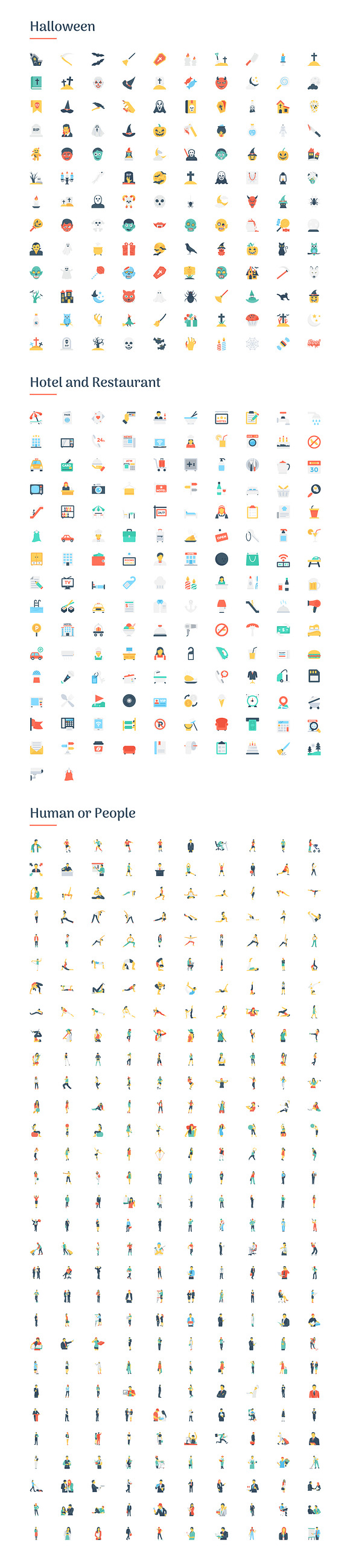 6150 Flat Icons Bundle in Flat Icons - product preview 4