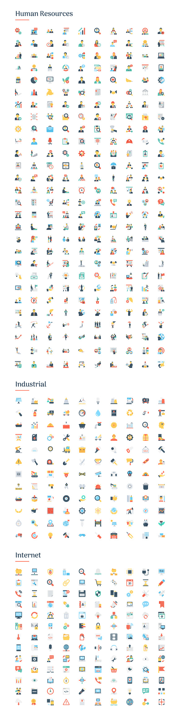 6150 Flat Icons Bundle in Flat Icons - product preview 5