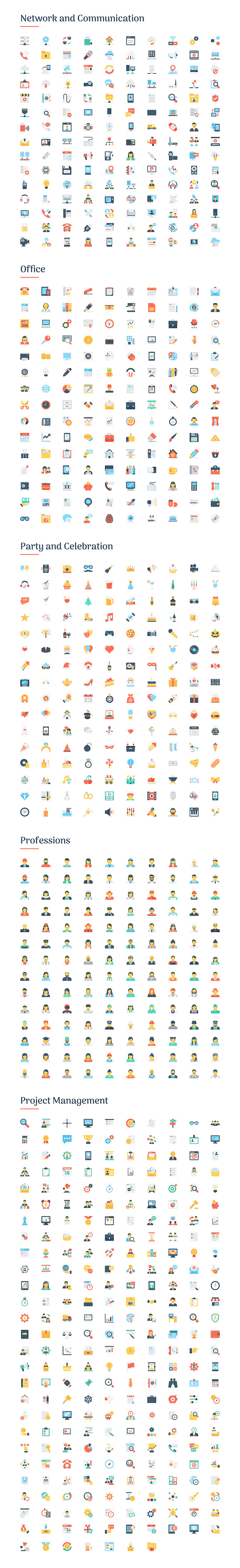 6150 Flat Icons Bundle in Flat Icons - product preview 7