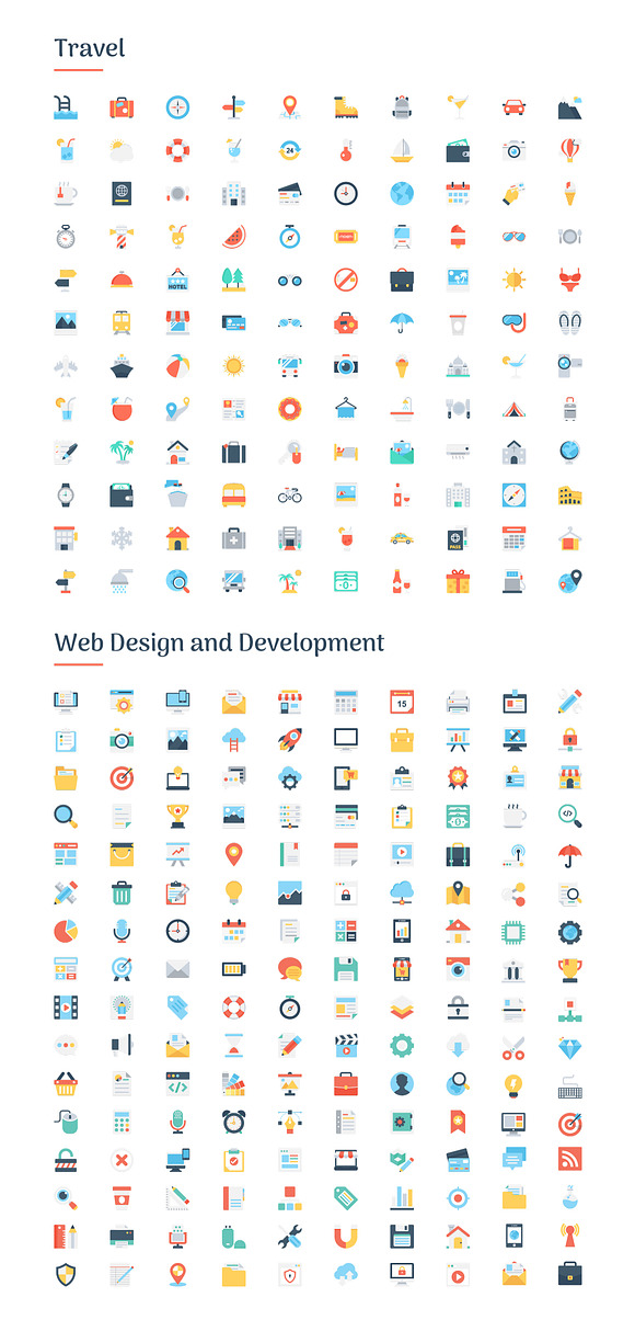 6150 Flat Icons Bundle in Flat Icons - product preview 9