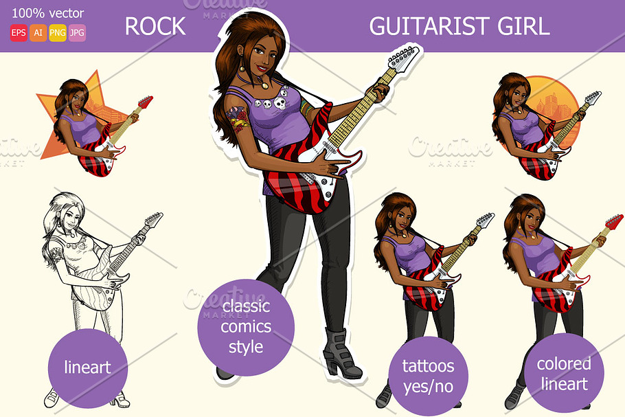 Rock Guitarist Indonesian girl