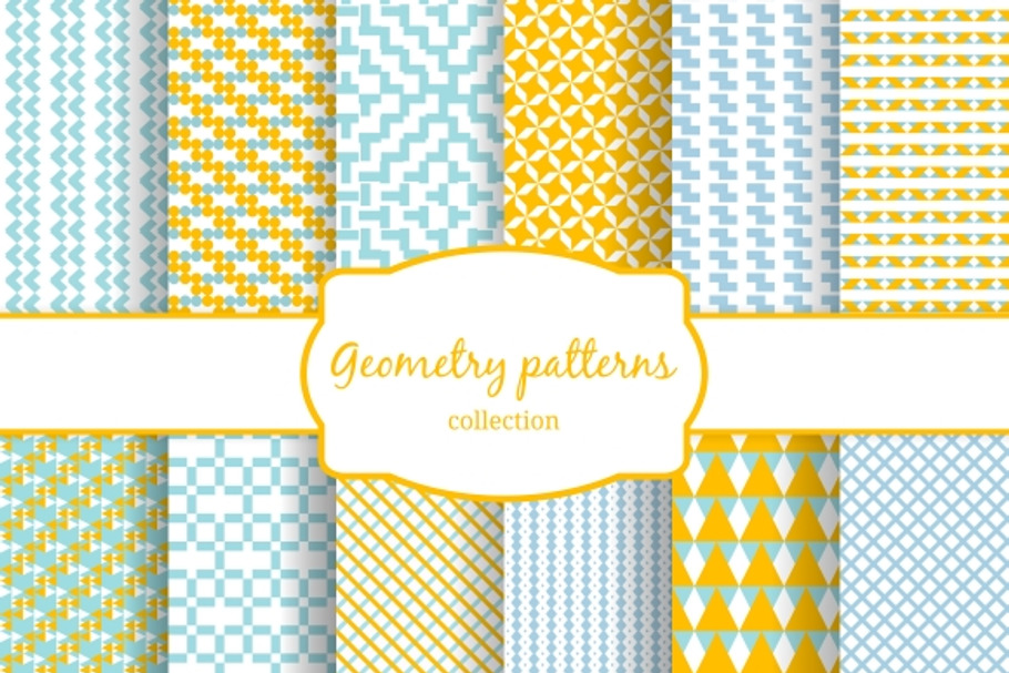 Abstract geometric vector patterns