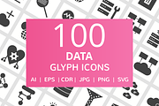 100 Data Glyph Icons