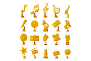 Trophy and Awards Collection Vector Illustration