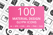 100 Material Design Glyph Icons