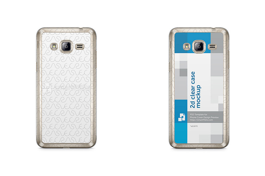 Galaxy J3 2016 2d Clear Mobile Case in Product Mockups - product preview 8