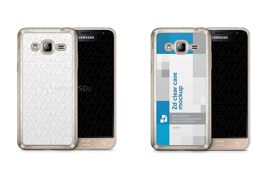  Galaxy J3 2016 2d Clear Mobile Case in Product Mockups - product preview 8