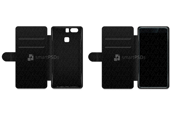 Huawei P9 Plus 2d Wallet Mobile Case in Product Mockups - product preview 1