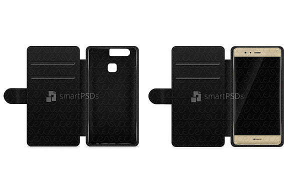 Huawei P9 2d Wallet Mobile Case  in Product Mockups - product preview 1