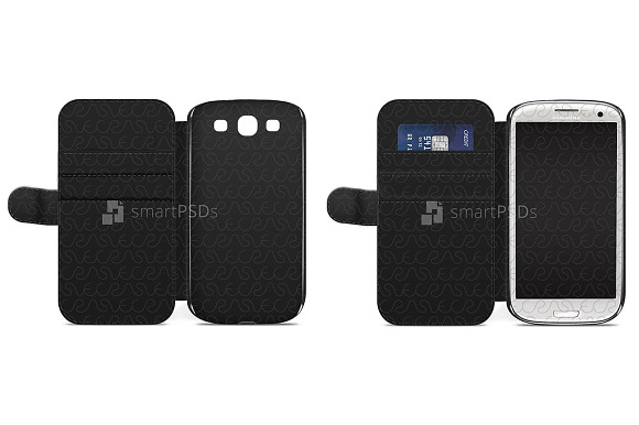 Galaxy S3 2d Wallet Mobile Case in Product Mockups - product preview 1