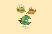 Save the Earth Vector illustration