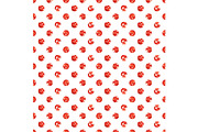 Cute seamless pattern of red glitter polka dots
