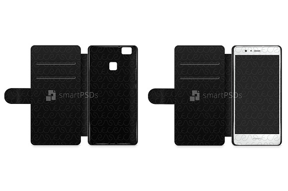 Huawei P9 Lite 2d Wallet Mobile Case in Product Mockups - product preview 1