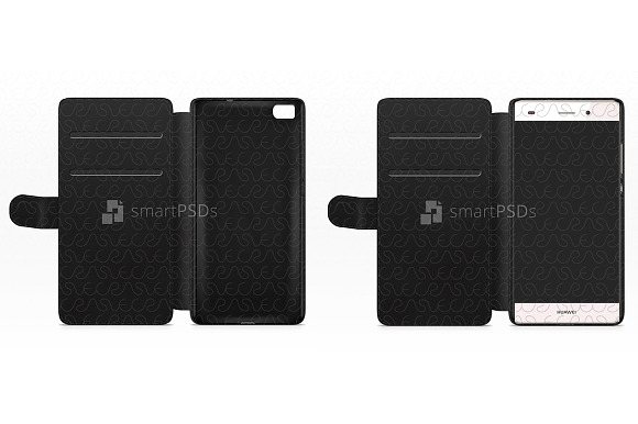 Huawei P8 Lite 2d Wallet Mobile Case in Product Mockups - product preview 1