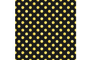 Cute seamless pattern of golden glitter polka dots