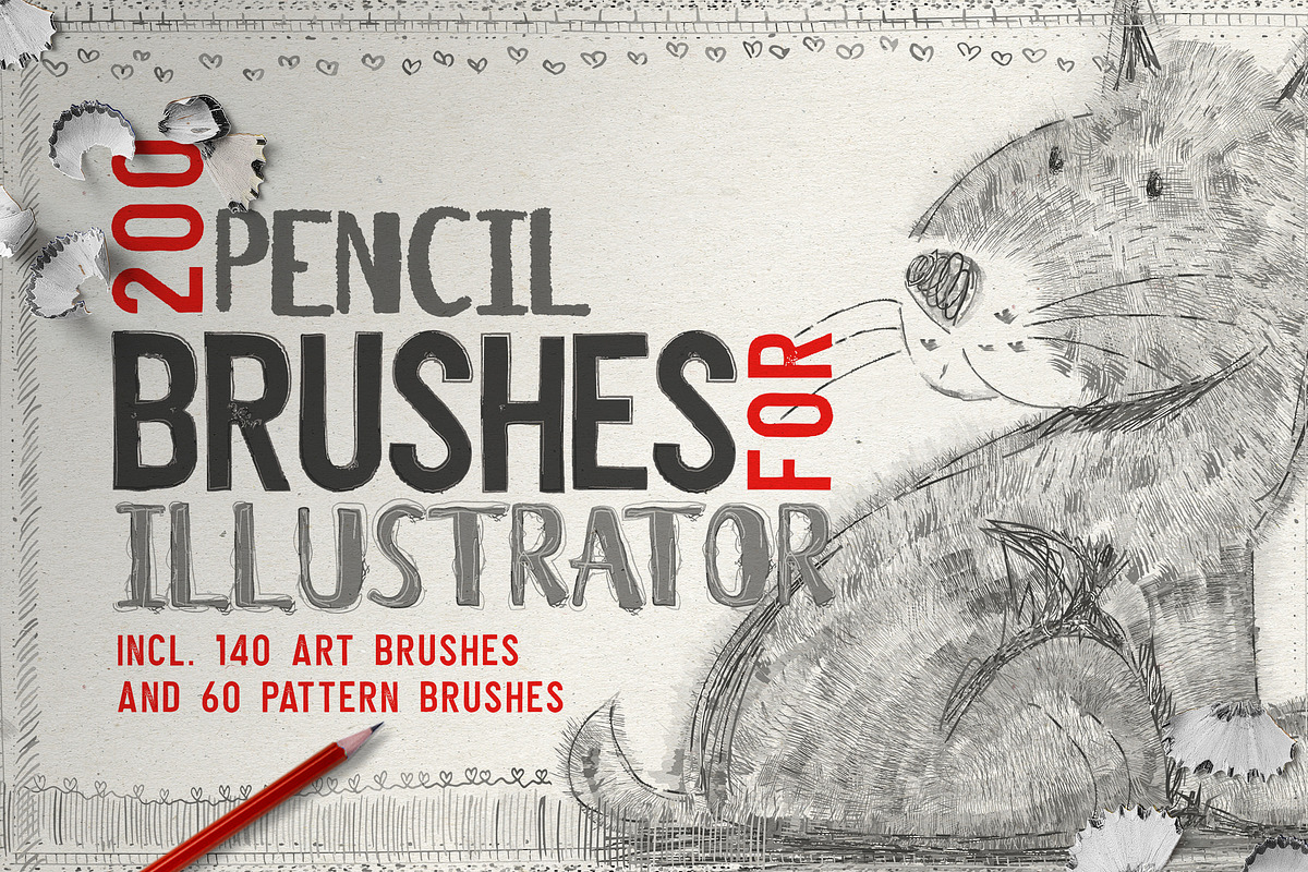 Pencil Brushes for Illustrator in Photoshop Brushes - product preview 8