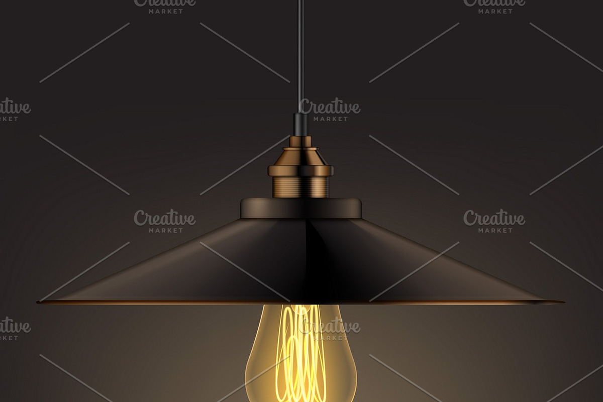 Shining chandelier lamp in Illustrations - product preview 8