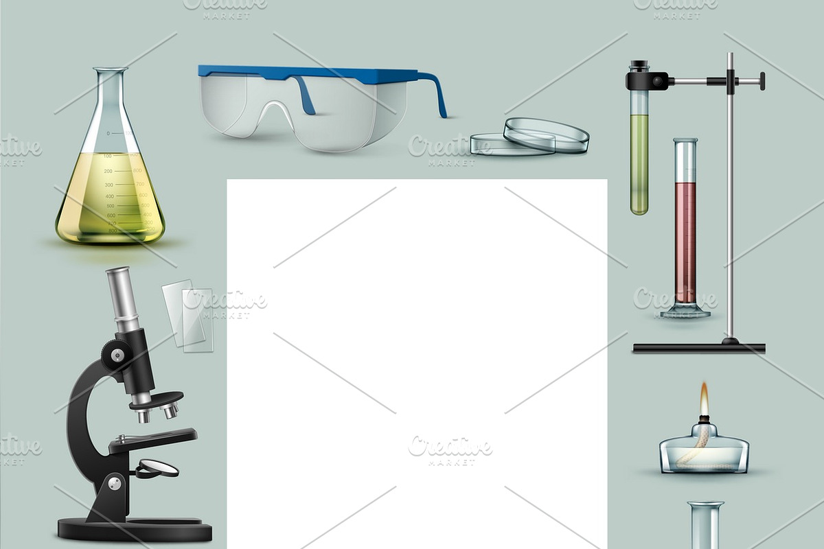 Chemical laboratory equipment in Illustrations - product preview 8