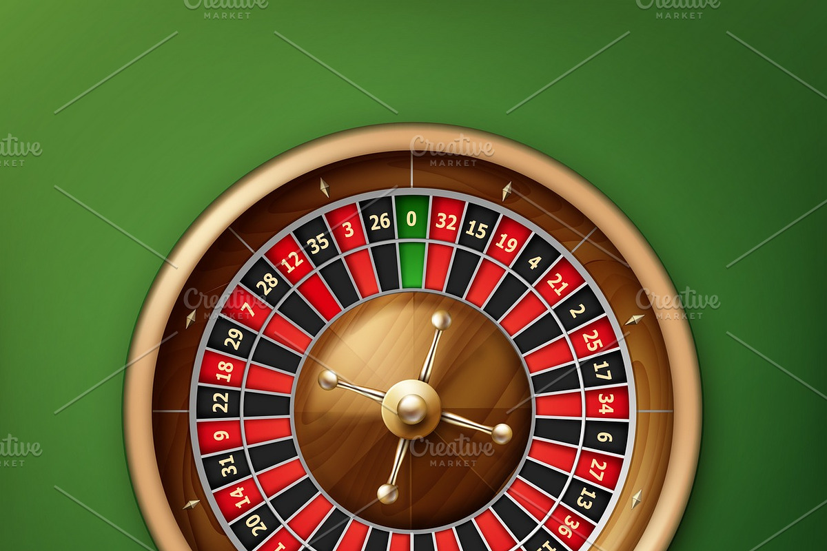 Realistic casino roulette wheel in Illustrations - product preview 8