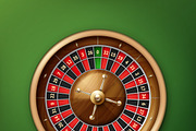 Realistic casino roulette wheel