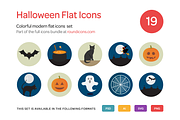 Halloween Flat Icons Set