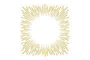 Gold fireworks design on white backg