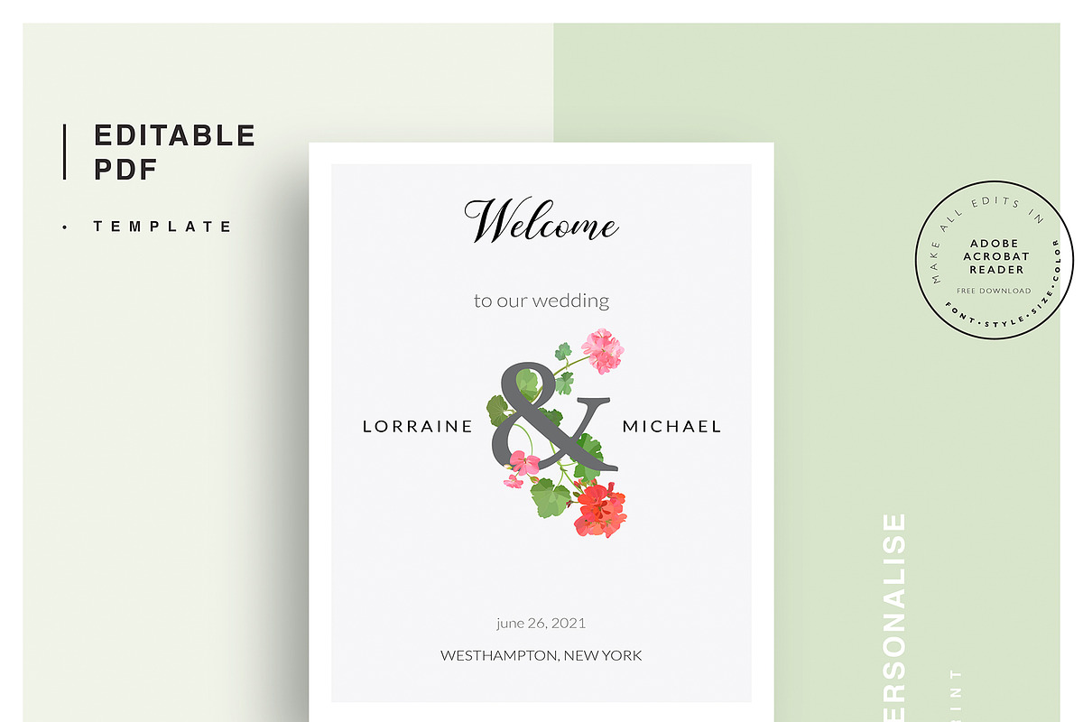 Wedding Editable PDF Template in Card Templates - product preview 8