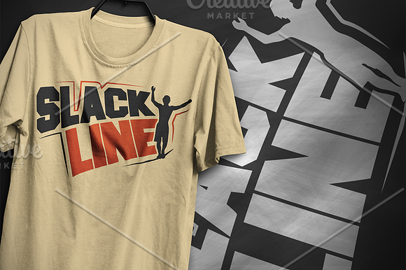 Slackline - T-Shirt Design in Illustrations - product preview 1