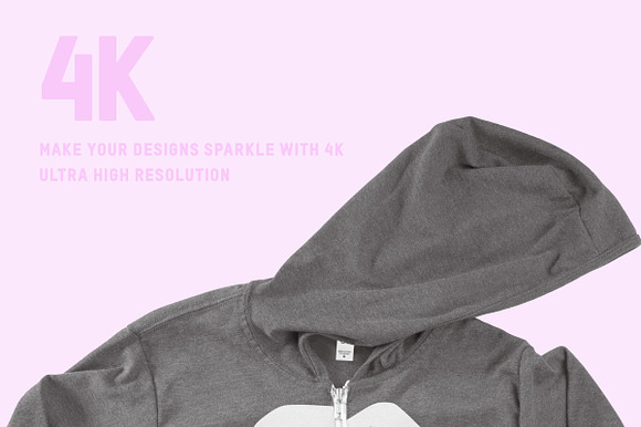Bella Canvas 3939 Zip-Up Hoodie in Product Mockups - product preview 2