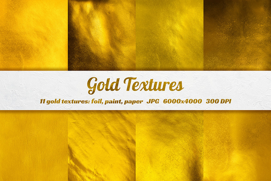 11 Gold foil, paper, paint textures in Textures - product preview 8