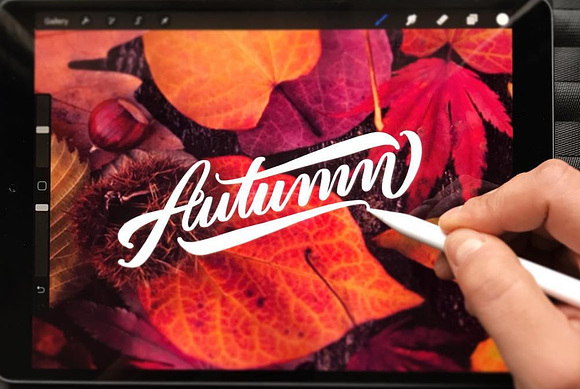 Procreate Lettering Brush in Photoshop Brushes - product preview 2