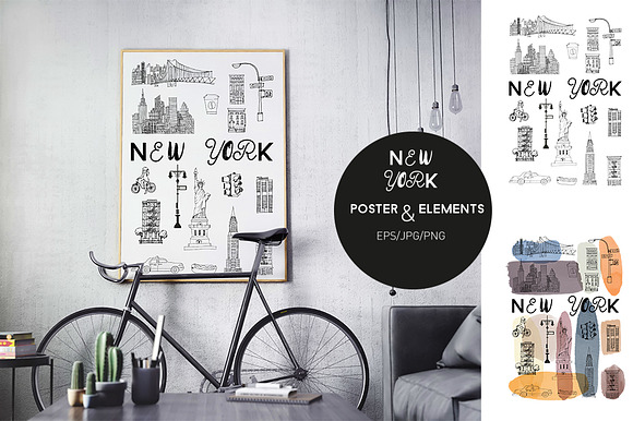 2 New York posters & elements in Illustrations - product preview 1