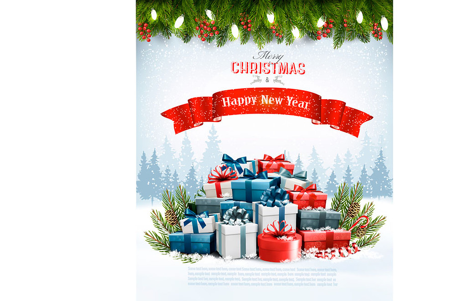 Christmas holiday background  in Illustrations - product preview 8