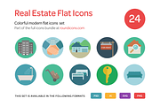 Real Estate Flat Icons Set